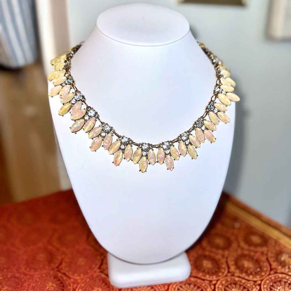 Fluorescent Opal Statement Jeweled Adjustable Nec… - image 5